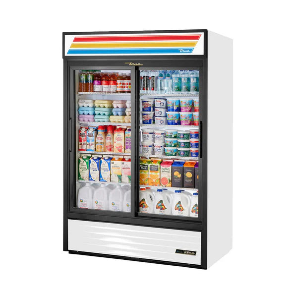True 54" Glass Door Merchandiser, White  GDM-47-LDWH