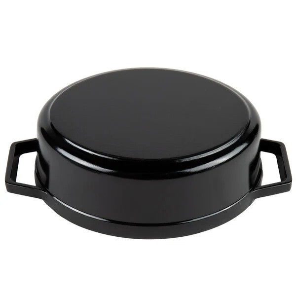 GET - Heiss Mini Oval Pot with Lid, 12 oz, Cast Aluminum CA-103-BK/BK/CC