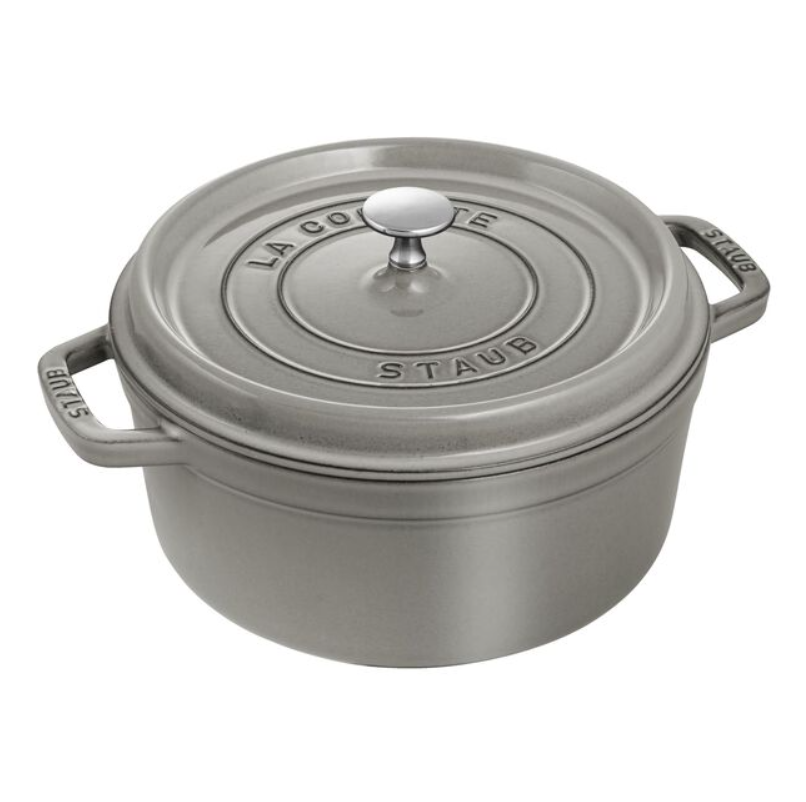 Staub 5 1/2 qt Enameled Cast Iron Cocotte with Lid
