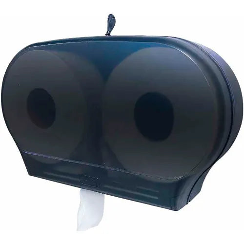 Globe Commercial - Roll Dispenser Jumbo Twin JRT 2 Roll Capacity Black TT500 - 1/1EA