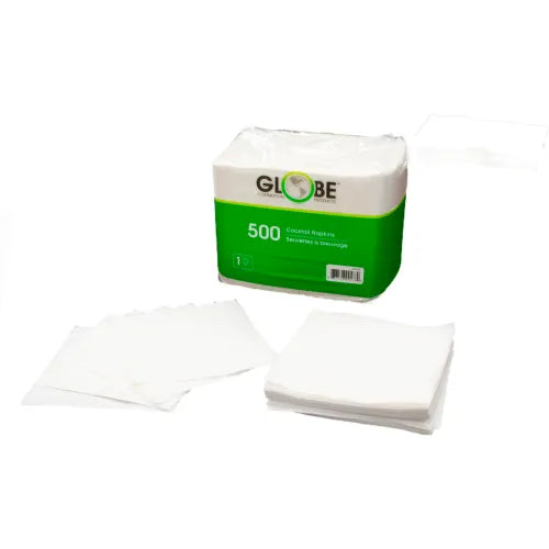 Globe Cocktail Napkins, 1-Ply, 1/4 Fold, 9
