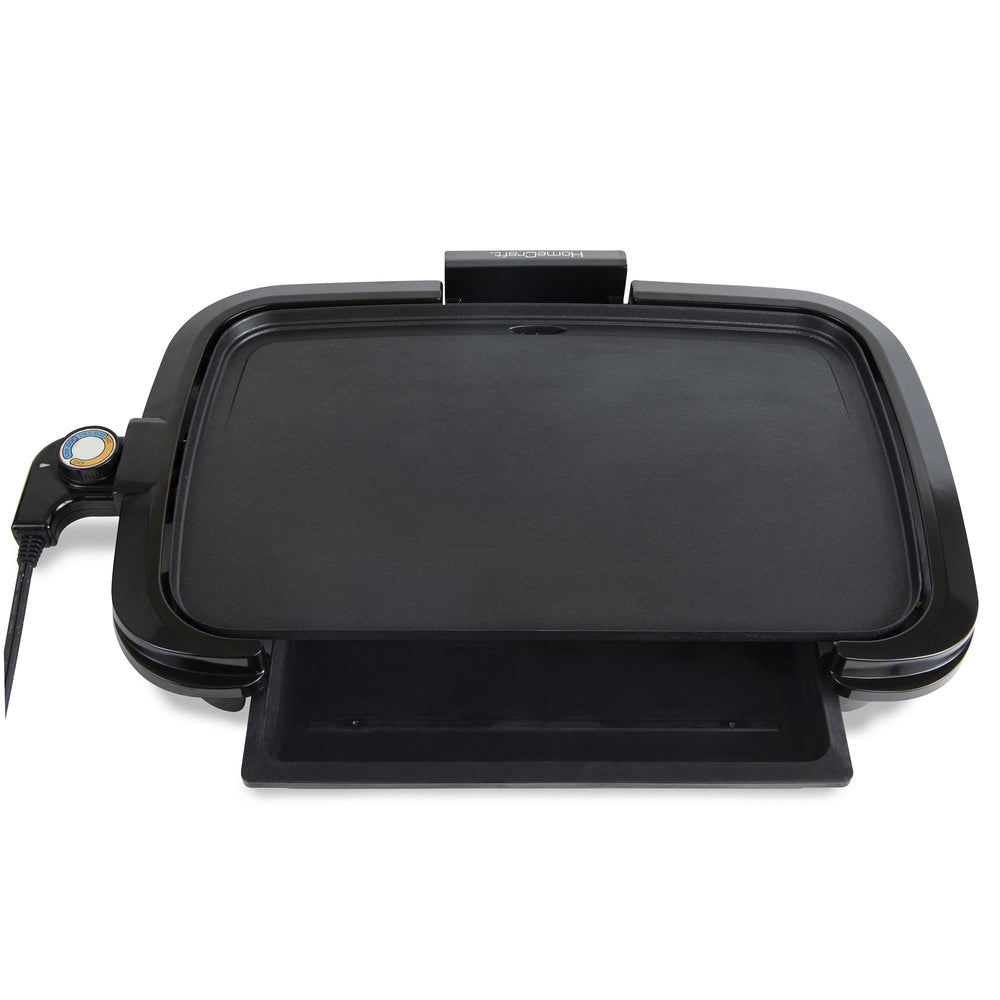 Home Craft Non-Stick Griddle with Warming Drawer HCGDWD160BK