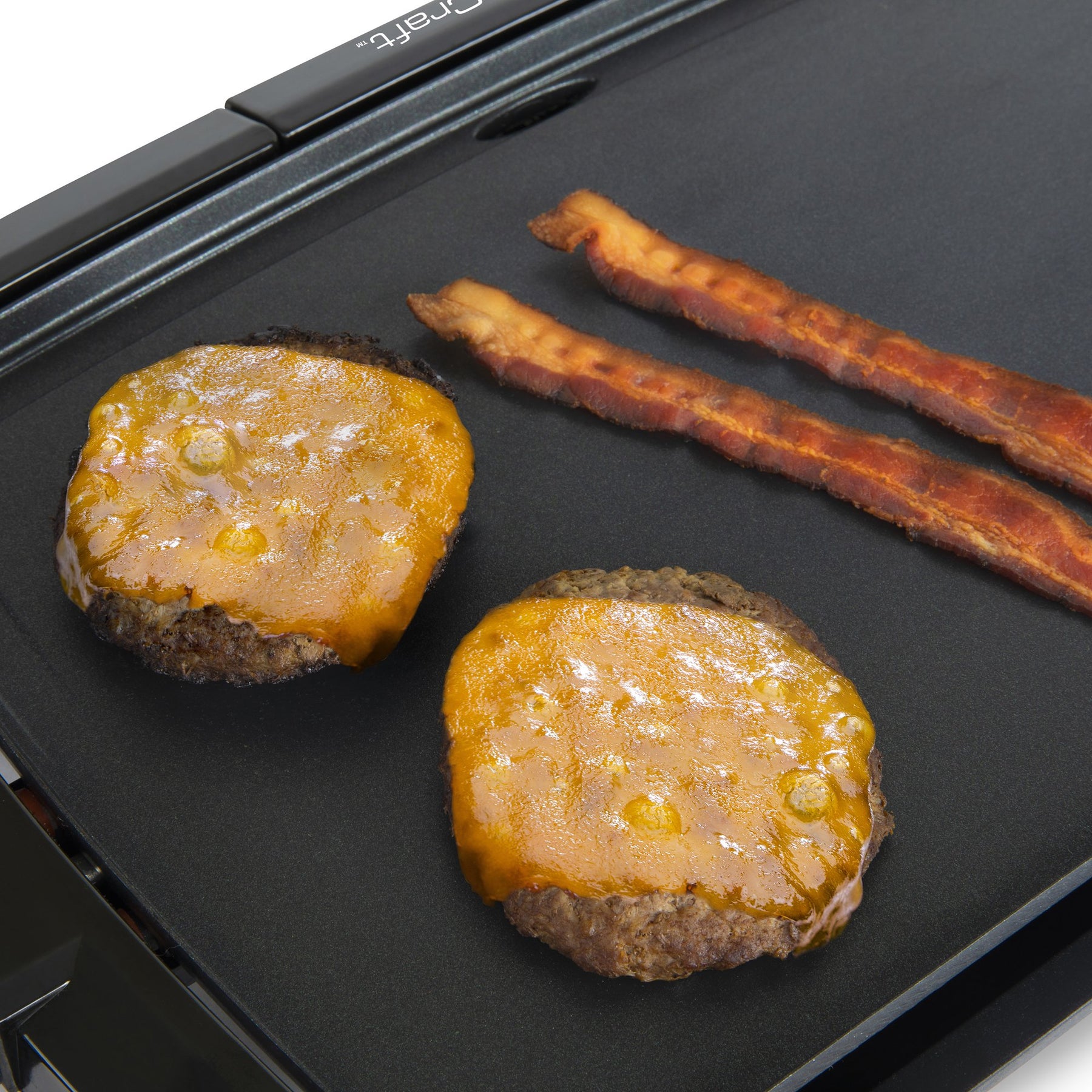 Home Craft Non-Stick Griddle with Warming Drawer HCGDWD160BK