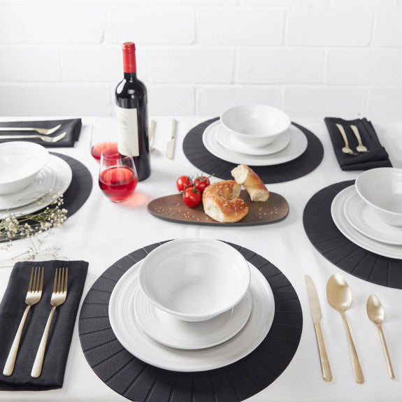 ICM Classic Black Matte 18/10 Stainless Steel 20 Piece Flatware Set, Service for 4