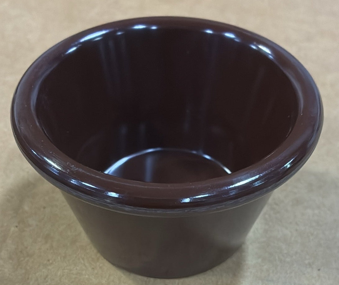 Johnson-Rose 4oz Smooth Sided Ramekin Brown 9394 1/1EA*