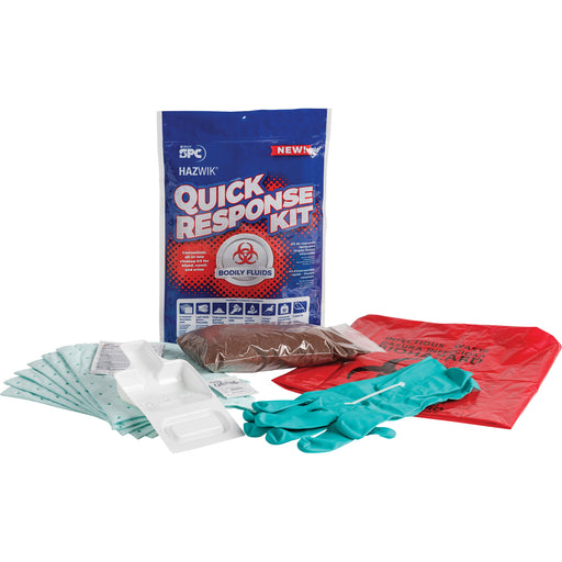 Hazwik® Quick Response Spill Kit for Bodily Fluids, Biohazard, Bag, 0.49 US gal JP165