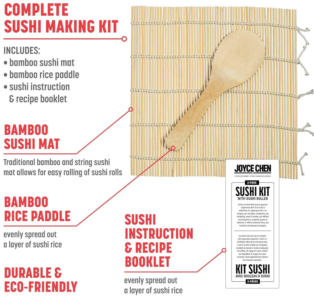 Joyce Chen - Sushi Making Kit w/ Sushi Roller J33-0022 - (1 Set)