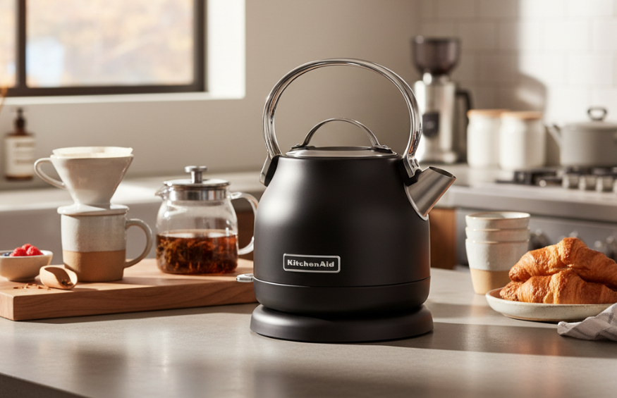KitchenAid 1.25 Liter Electric Kettle in shade black on white background