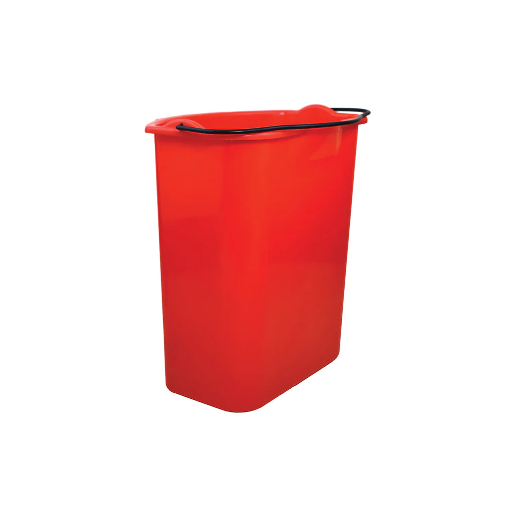 Globe Commercial 35 Qt Downpress Dual Bucket System - 35 Qt / Red Dirty Water Bucket 5035Y