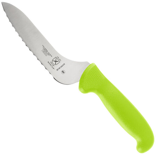 Mercer Offset Bread Knife, 6", Green Handle, 117353/M18134GR