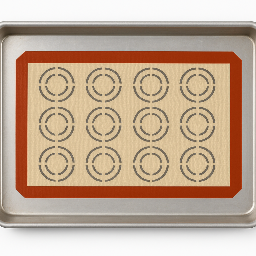 Baking Mult Multi-Use Silicone Baking Mat w/ Cookie Circles Fits 13 x 18 Cookie ...