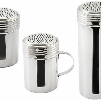Winco - Dredger with Handle 10 oz Stainless Steel DRG-10H - 1/1EA