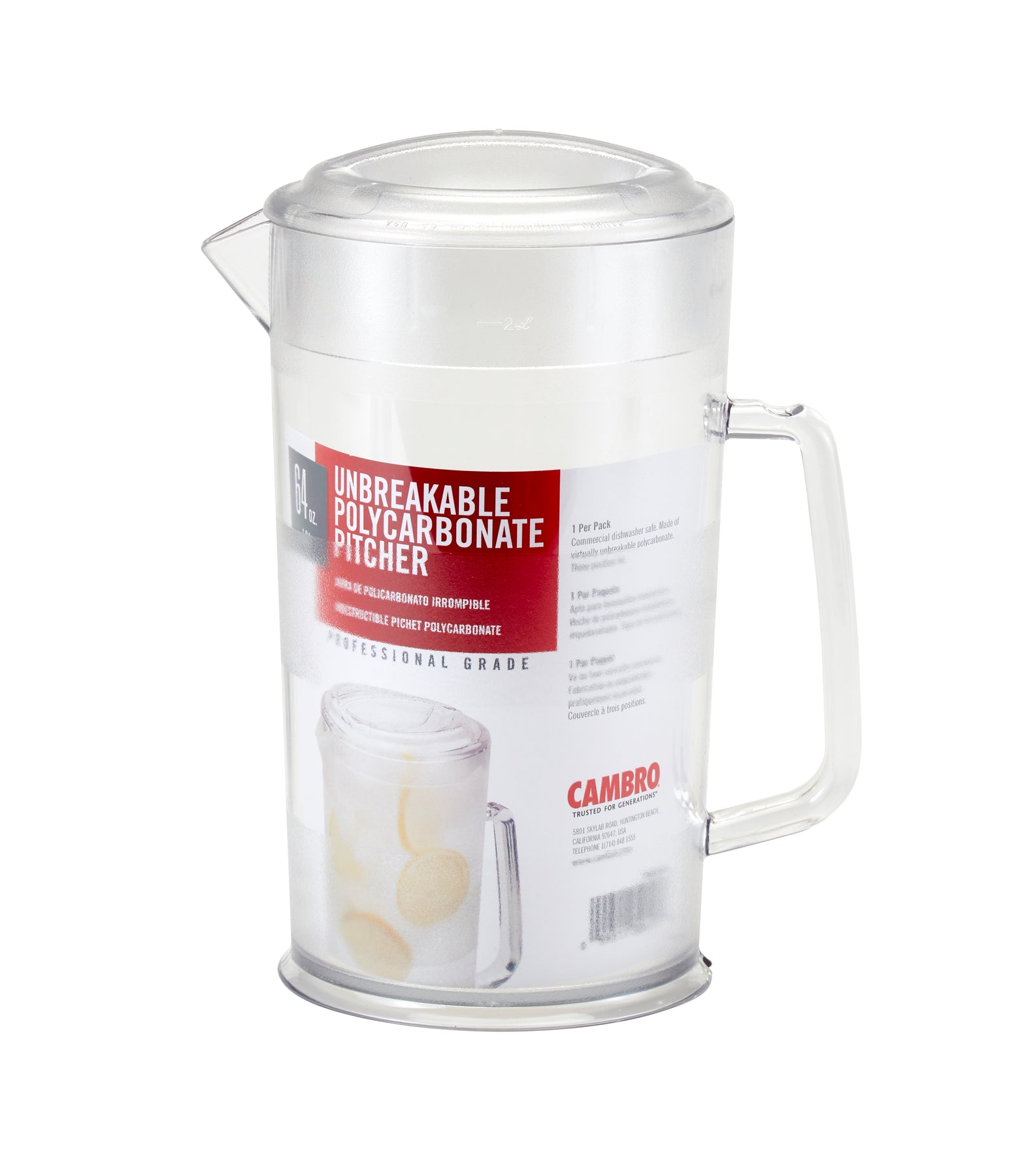 Camwear - Pitcher 64 oz Clear PC64CW135 - 1/1EA