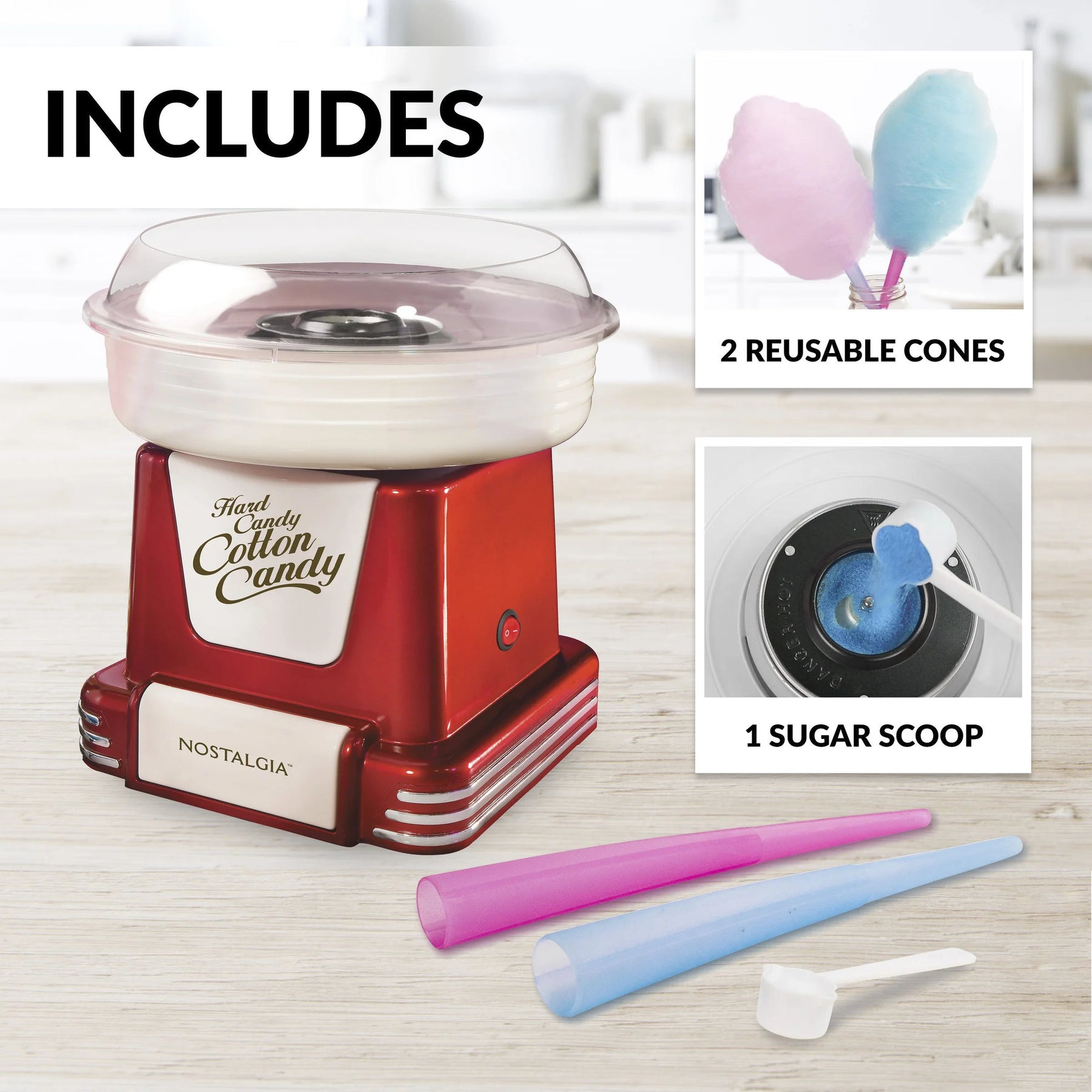 Nostalgia COTTON CANDY MACHINE RETRO RED PCM805RETRORED