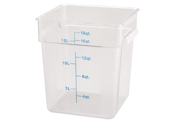 Winco Square Storage Container, Clear Polycarbonate