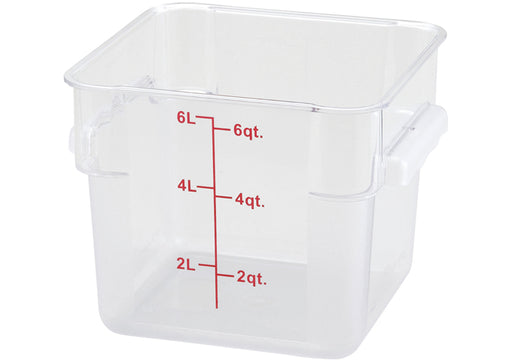 Winco Square Storage Container, Clear Polycarbonate