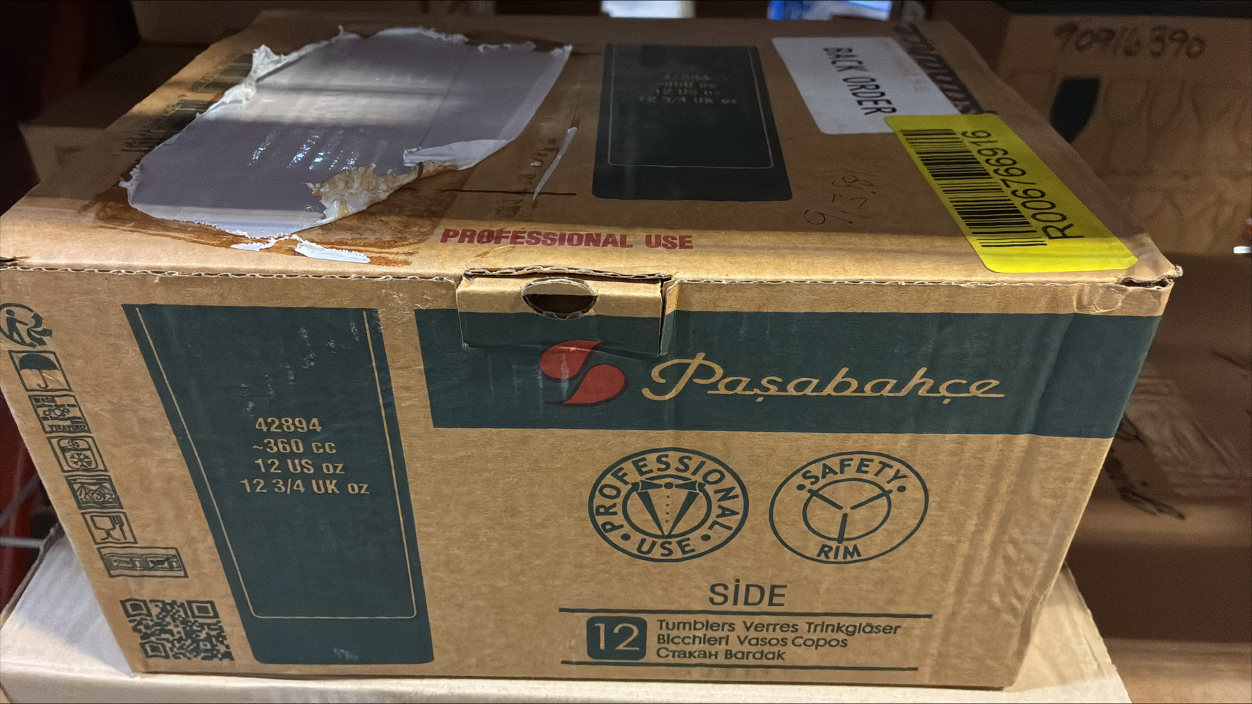 Pasabache - Hi-Ball Glass Side Heavy Base 12 oz PG42894 - (Case of 12)*
