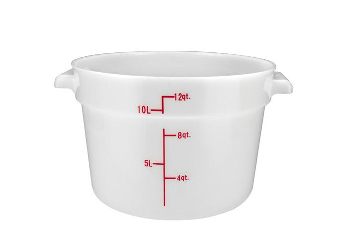 Winco White Round Storage Container