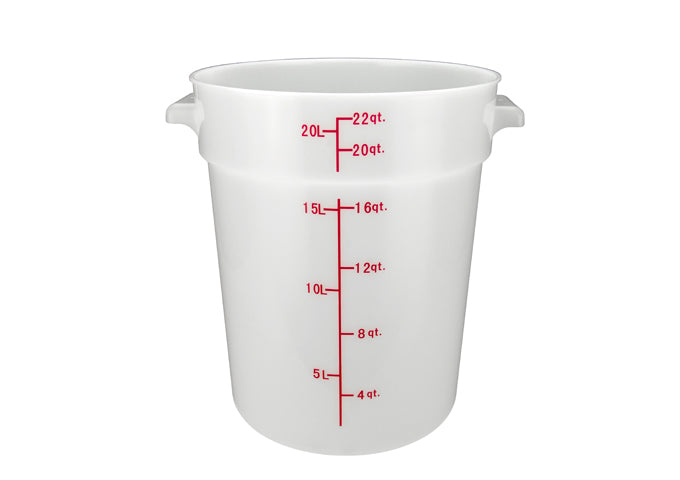 Winco White Round Storage Container