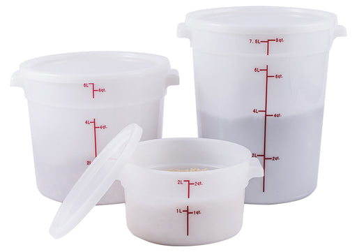 Winco White Round Storage Container