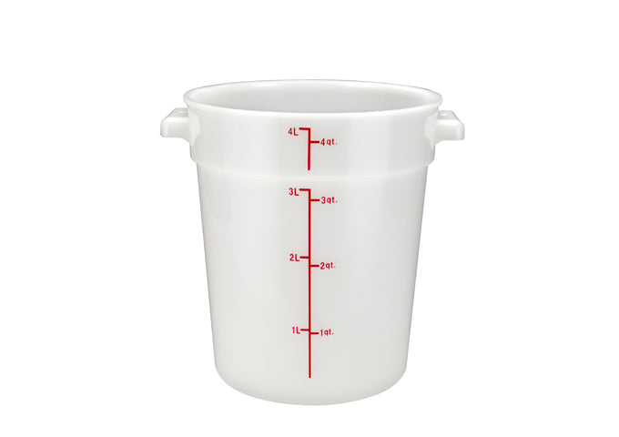 Winco White Round Storage Container