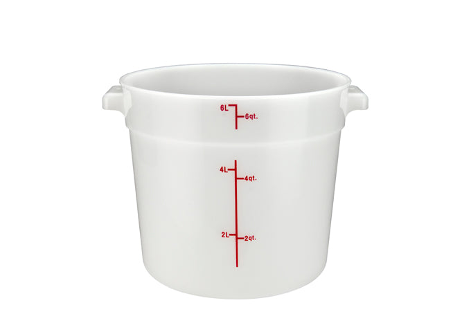 Winco White Round Storage Container