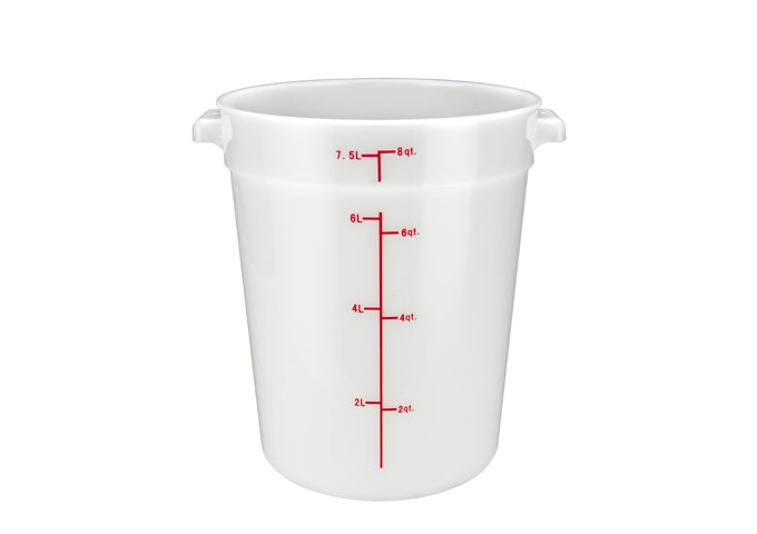 Winco White Round Storage Container