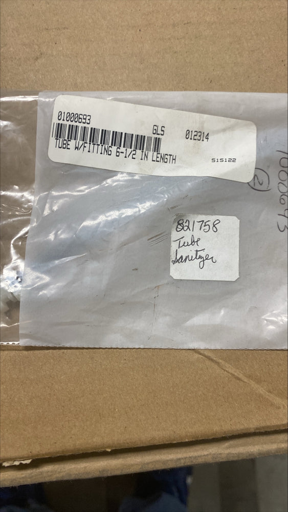 Glastender Pump Tube, Sanitizer, with Fittings, 1/16" 1000693 1/1EA*