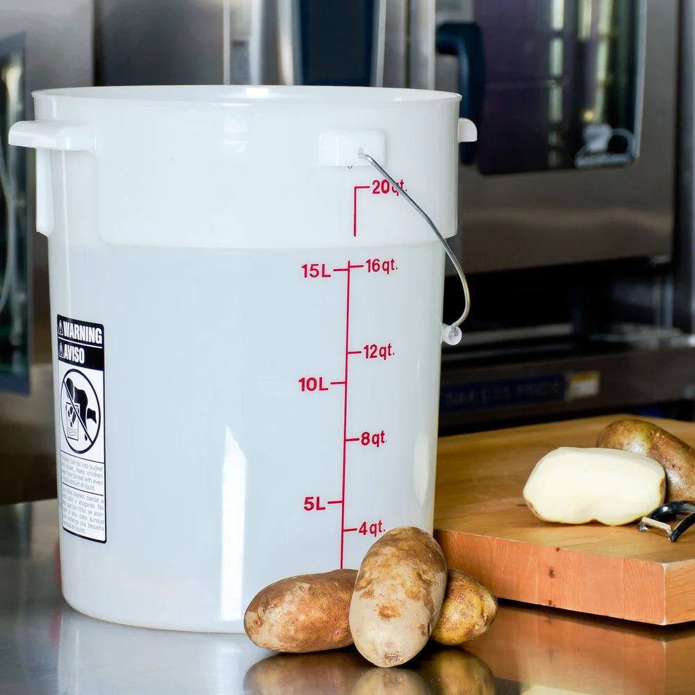 Cambro - Pail 22 QT White Round Polyethylene Bucket PWB22  - 1/1EA*