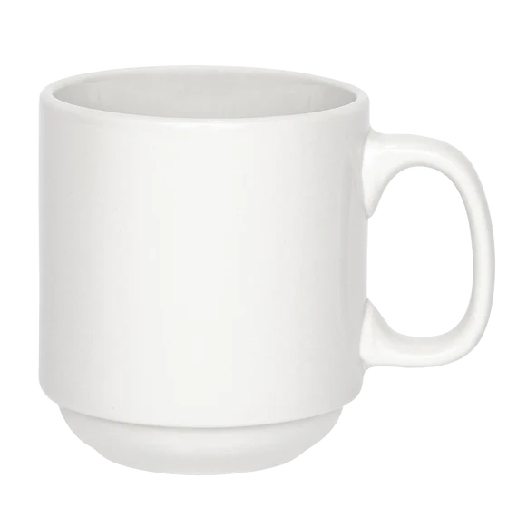 Browne - Palm Mug, Stackable, 11.5 oz, White, 563983 - (Case of 24)