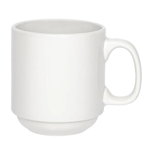 Browne - Palm Mug, Stackable, 11.5 oz, White, 563983 - (Case of 24)