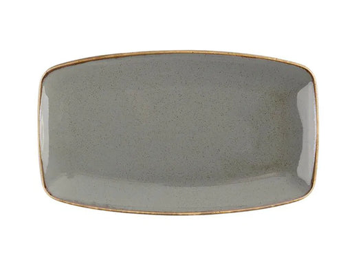 Porland - Oval Plate, 9-1/2" x 12-1/8", Seasons Dark Grey 04ALM002444 6/1EA