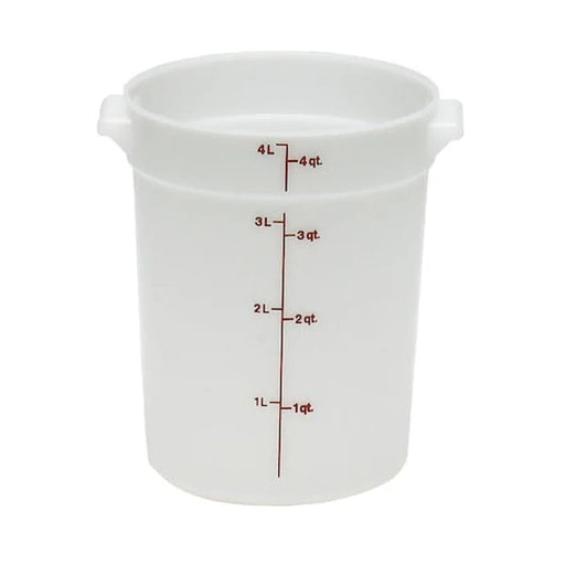 Cambro - Container, 4 qt, Round, Poly, White RFS4148