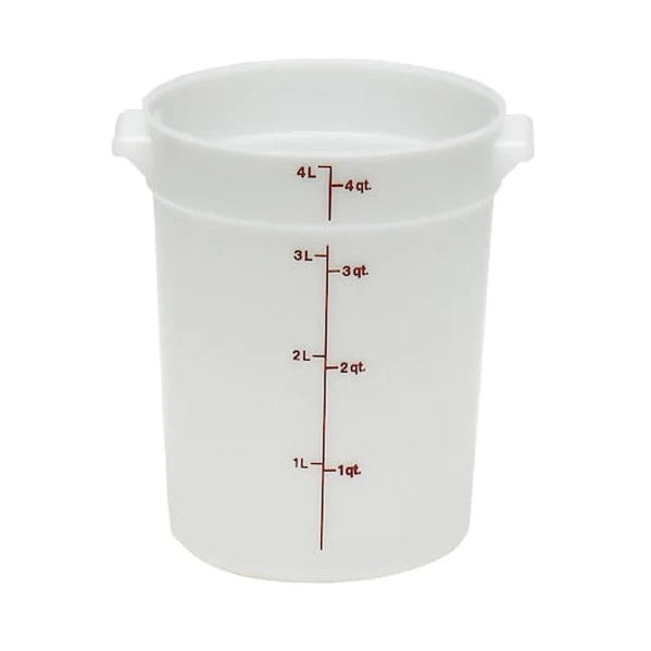Cambro - Container, 4 qt, Round, Poly, White RFS4148