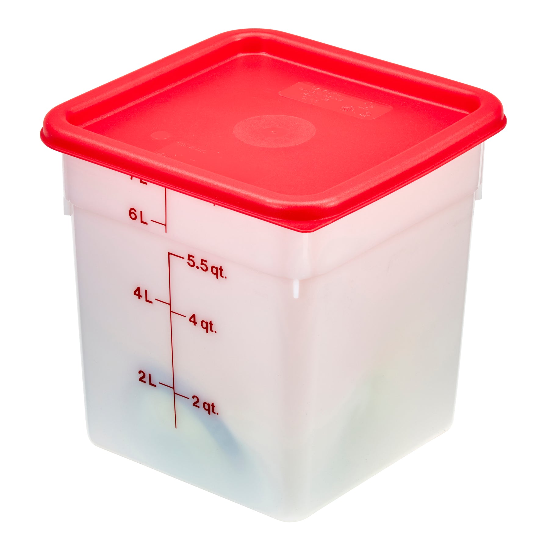 Lid for 6 Qt. and 8 Qt. Food Storage Containers, Square, Polyethylene,  Winter Rose Colour