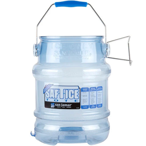 San Jamar Shorty Saf-T-Ice 5 Gallon Polycarbonate Ice Tote SI6100*