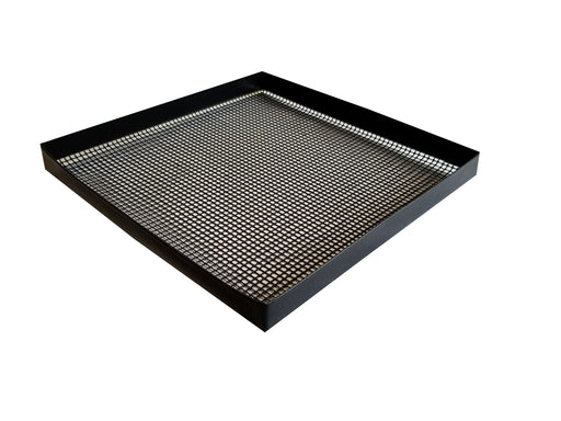 Essentialware PTFE (Teflon) 14.5" x 13.5" x 1" Black Open Mesh Oven Basket, Wide Weave