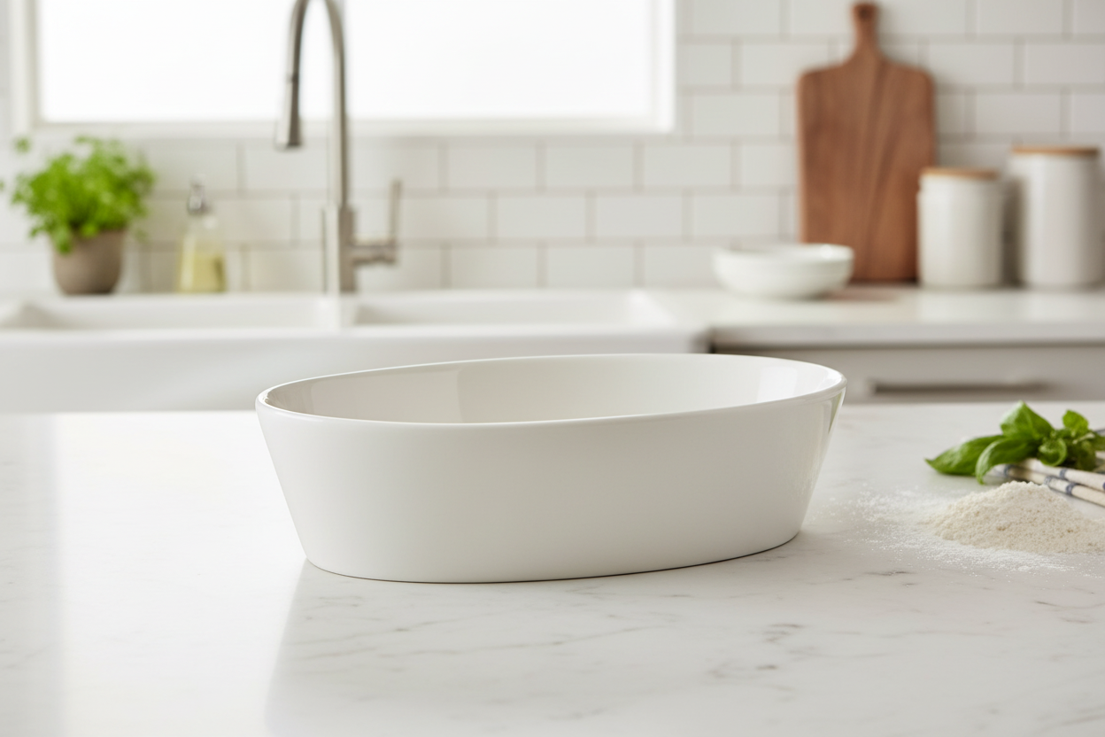 Browne - Baker Ceramic Oval 9 oz White 564004W - 1/1EA
