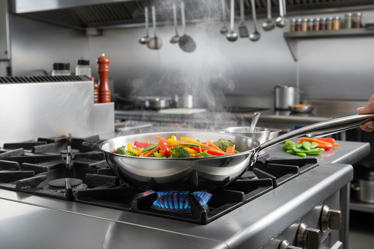 Thermalloy - Wok 9 QT Stainless Steel 14