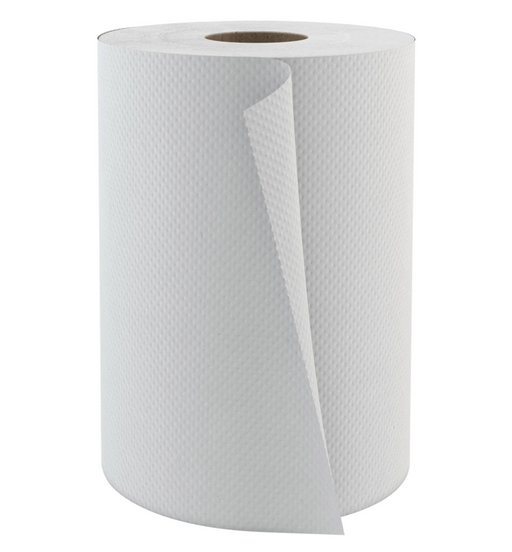 Globe Commercial - Roll Towel, 600 ft, White, RT600WHT - (Case of 12)