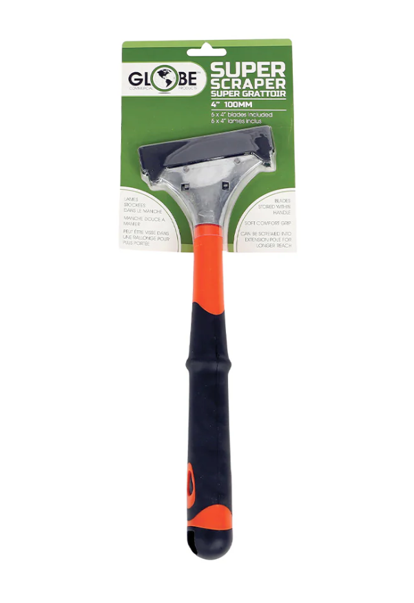 Globe Commercial - Heavy Duty Scraper 12" Handle 4200 - 1/1EA