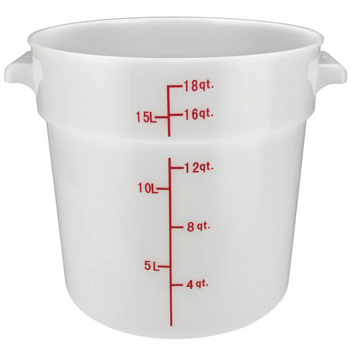 Winco - Storage Container 18 Qt White Round PPRC-18W - 1/1EA