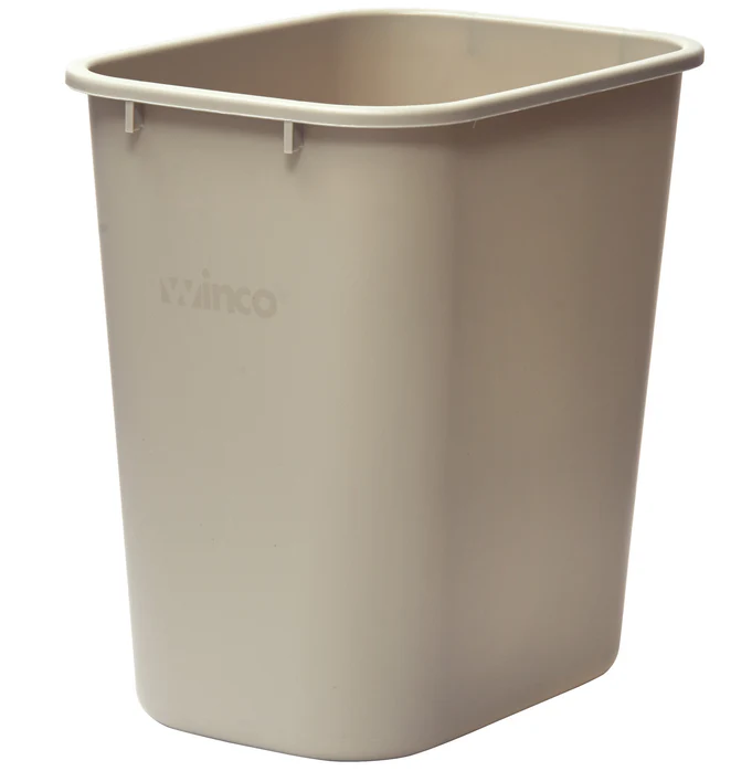 Winco - Wastebasket 28 Qt Beige PWR-28BE - 1/1EA