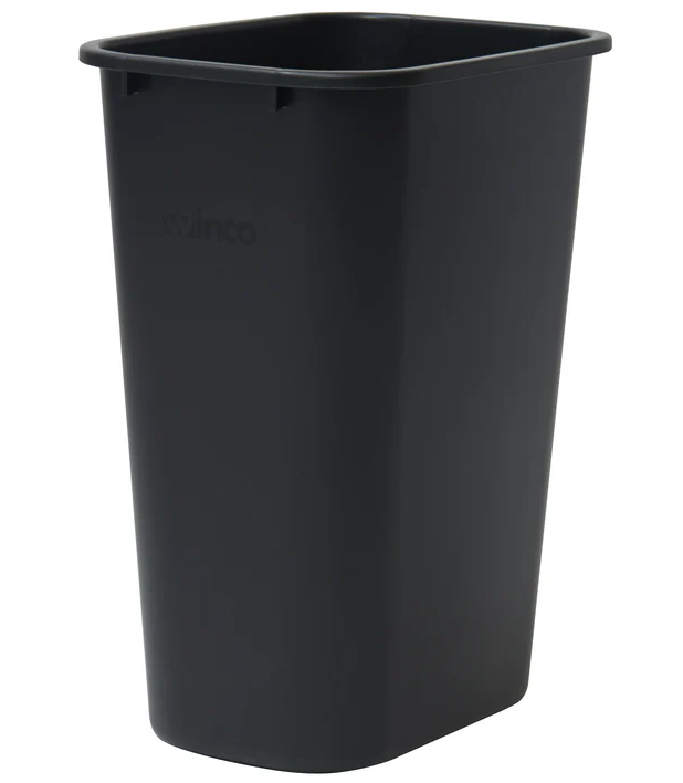 Winco - Waste Basket 41 Qt Black PWR-41K - 1/1EA