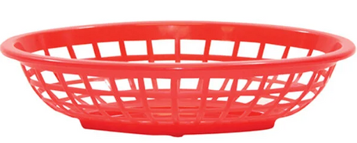 Tablecraft - Side Order Basket Oval Red 1071R - 1/1EA
