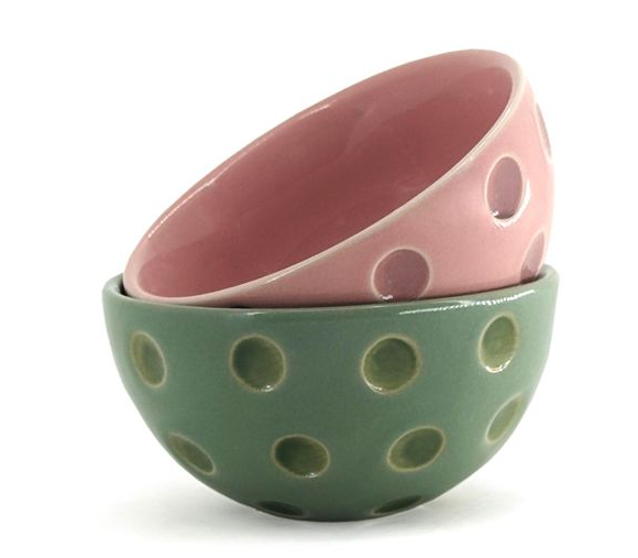 BIA - Pickleball Serving Bowls, Pink & Green, 488003GAS - (Set of 2)