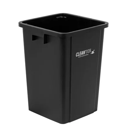 Clean Tek - Garbage Can, 19 Gal, Square, Black, RWT2017B