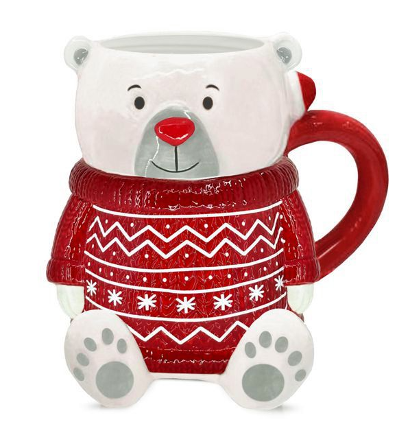 BIA - Polar Bear Sweater Mug, 354 ml, Red, 483007 RD