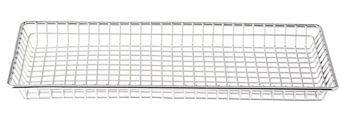 TableCraft - Rectangular Wire Serving Basket, 14", Stainless Steel, 10523