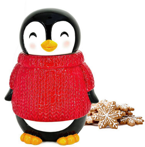 BIA Penguin Sweater Cookie Jar 481811 RD